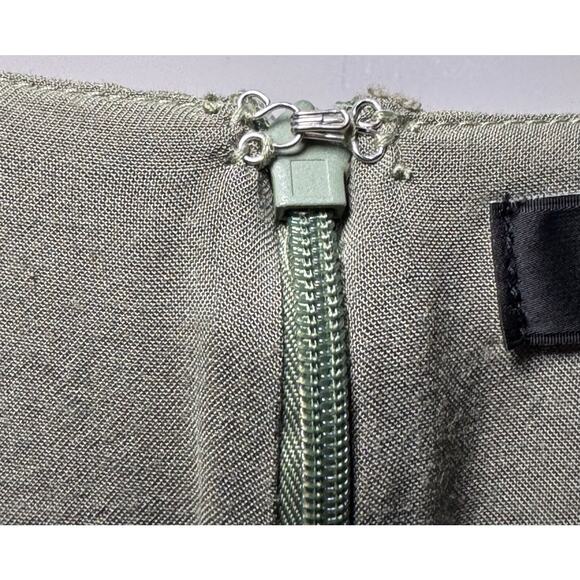 LuLus Boho Rayon Mini Dress Olive Green Dot Women's Size Small - Picture 7 of 15